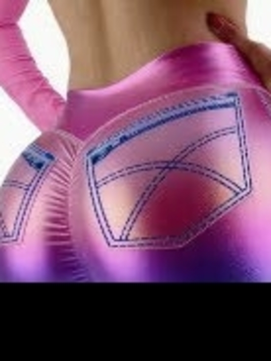 Pants - Pink Ombre High-Waist Leggings